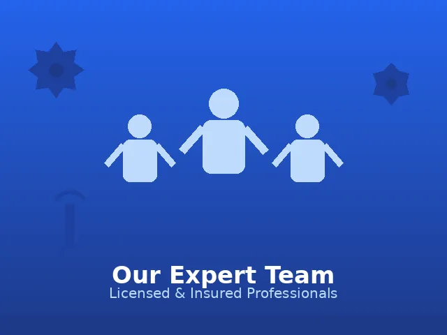 The ProFlow Plumbing team of 12 licensed plumbers standing in front of company service trucks